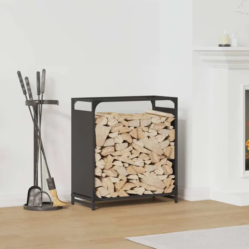 Stovas malkoms, juodos, 60x28x65 cm, šaltai valcuotas plienas