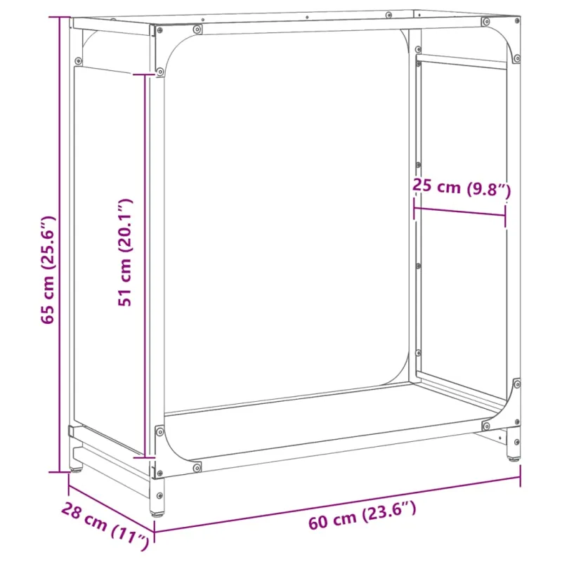 Stovas malkoms, balta, 60x28x65 cm, šaltai valcuotas plienas