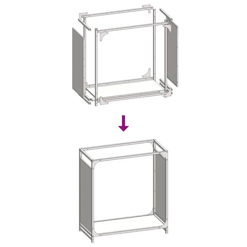 Stovas malkoms, 60x28x65 cm, šaltai valcuotas plienas