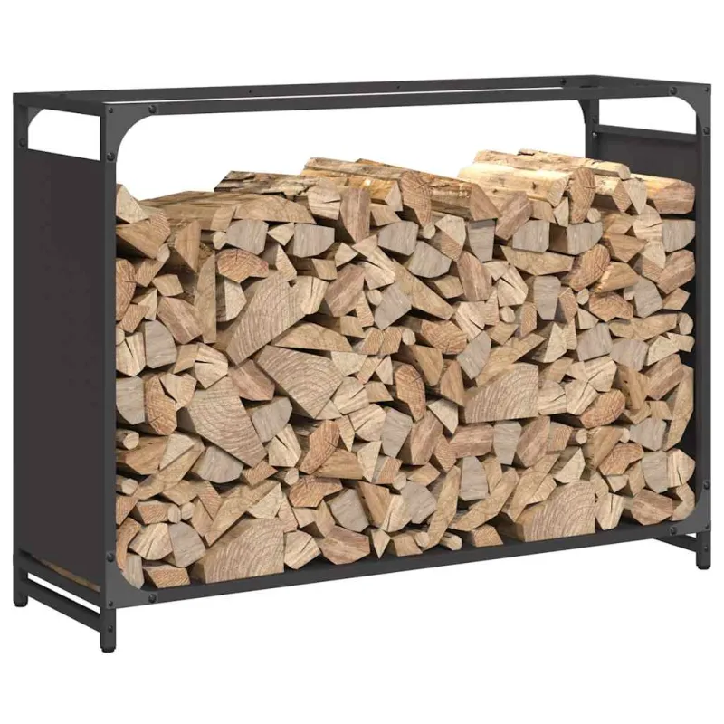Stovas malkoms, juodos, 90x28x65 cm, šaltai valcuotas plienas
