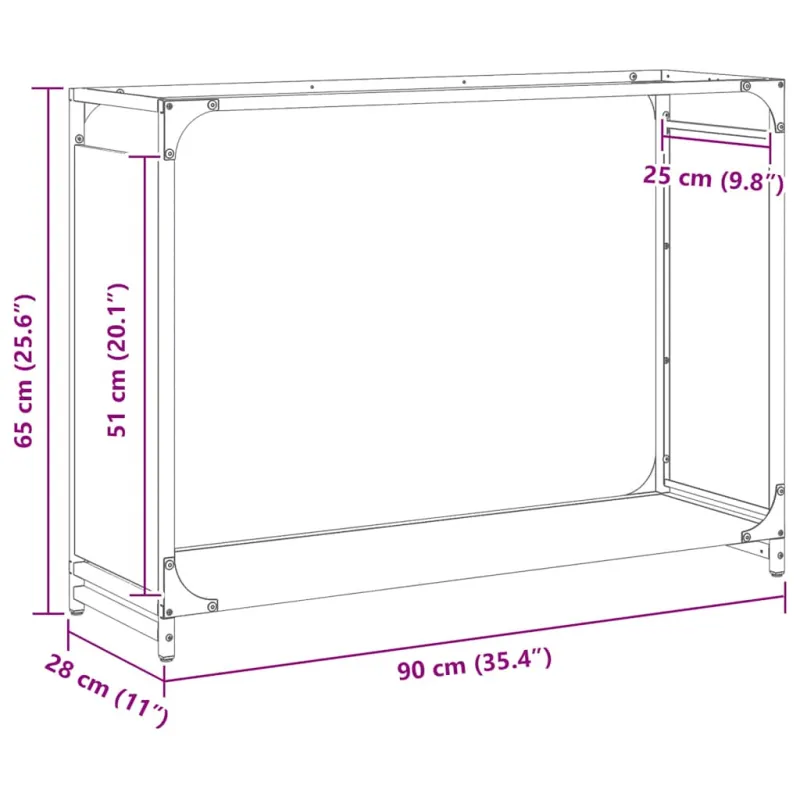 Stovas malkoms, balta, 90x28x65 cm, šaltai valcuotas plienas