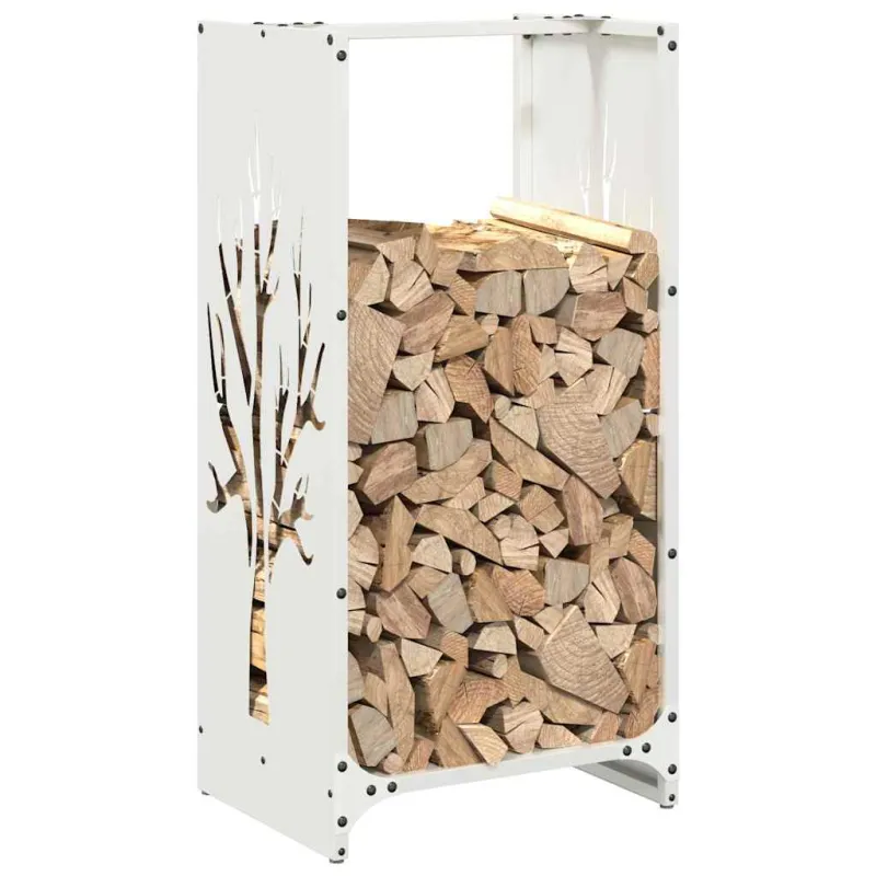 Stovas malkoms, balta, 40x30x80 cm, šaltai valcuotas plienas