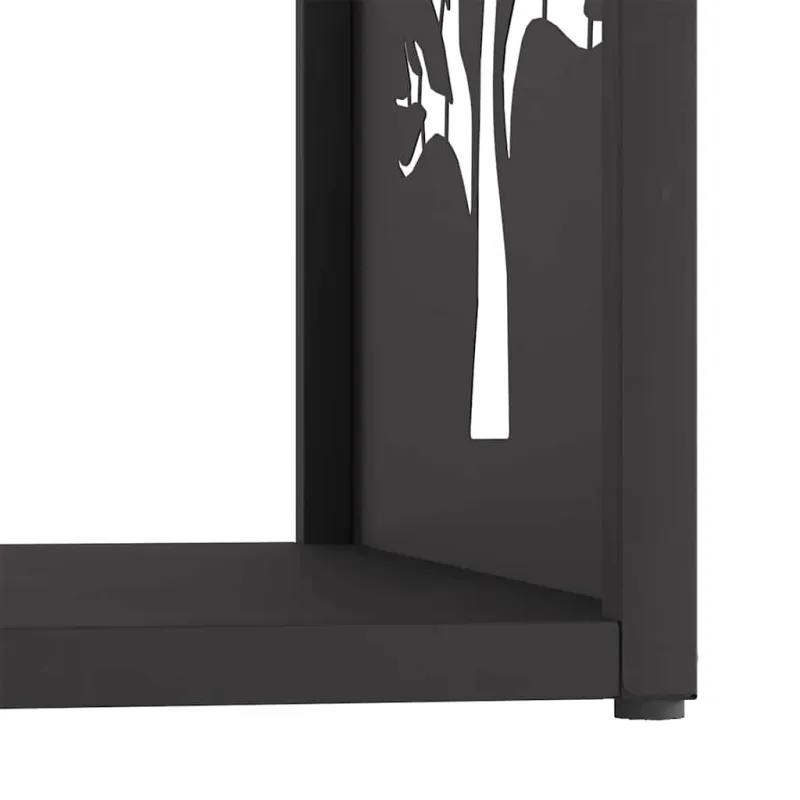 Stovas malkoms, juodos, 40x40x40 cm, šaltai valcuotas plienas