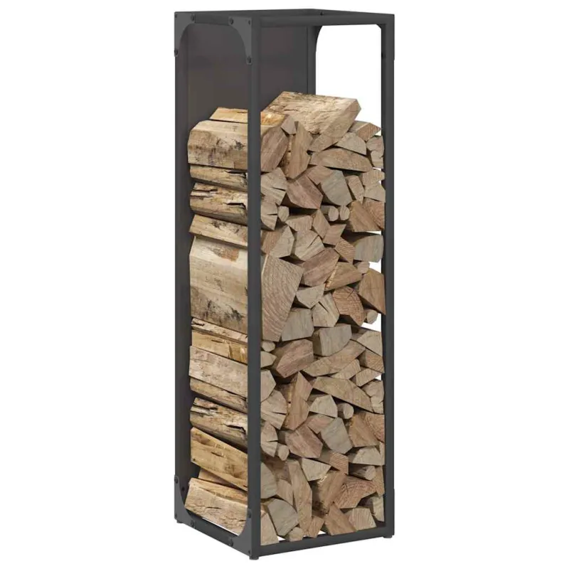 Malkų lentyna Juoda 25x25x80 cm Šaltai valcuotas plienas
