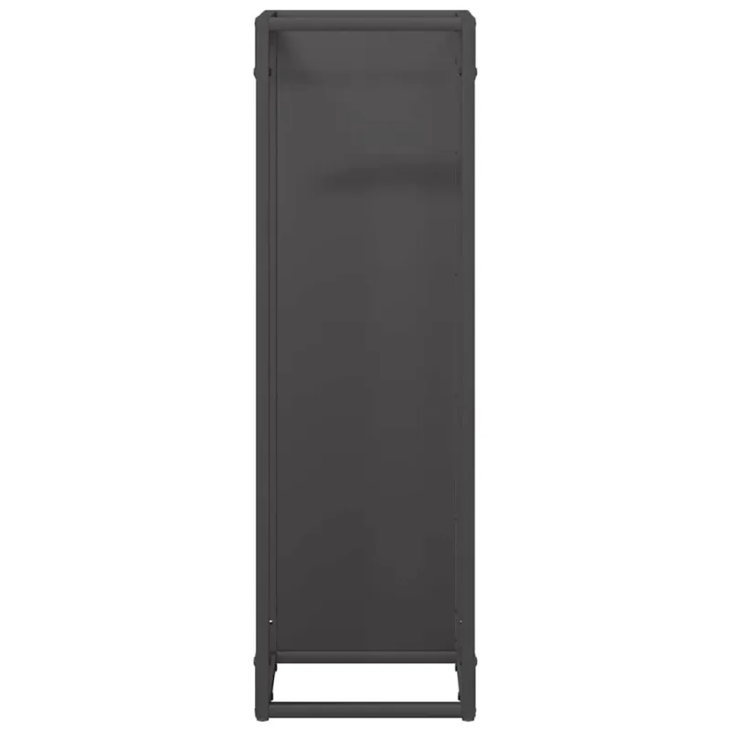 Malkų lentyna Juoda 25x25x80 cm Šaltai valcuotas plienas