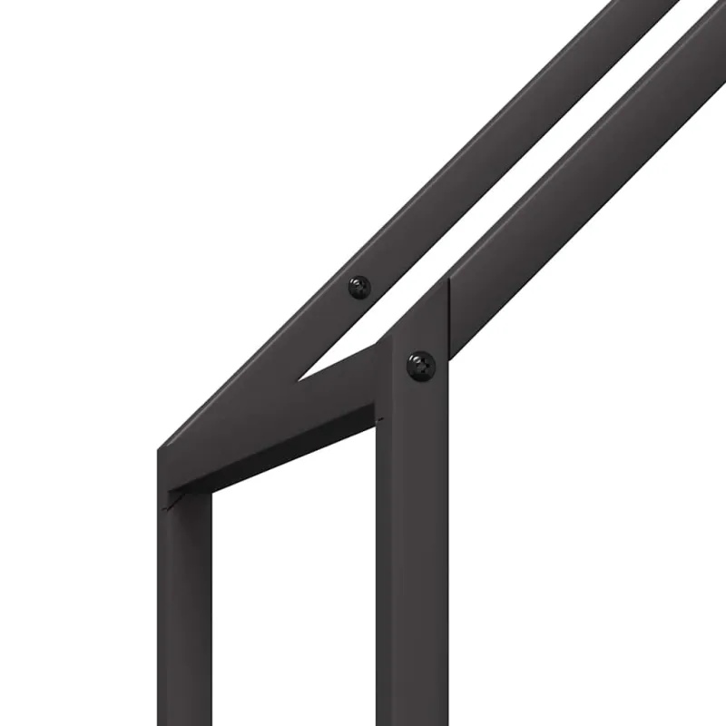 Malkų lentyna Juoda 40x25x120 cm Šaltai valcuotas plienas