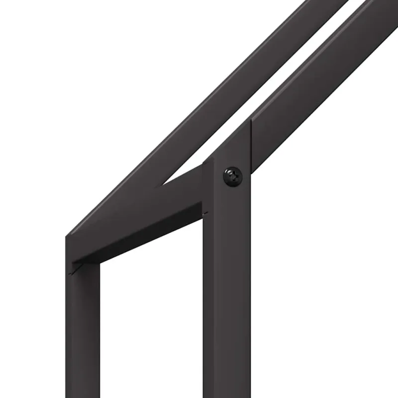 Malkų lentyna, juoda, 60x25x90 cm, šaltai valcuotas plienas