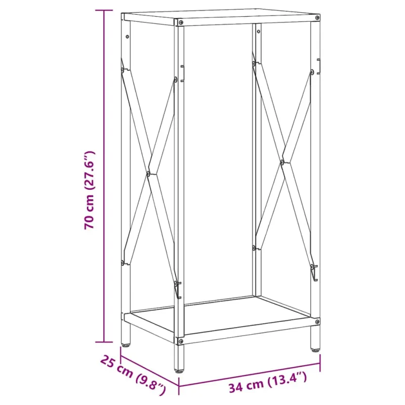 Malkų stovas Baltas 34x25x70 cm Šaltai valcuotas plienas