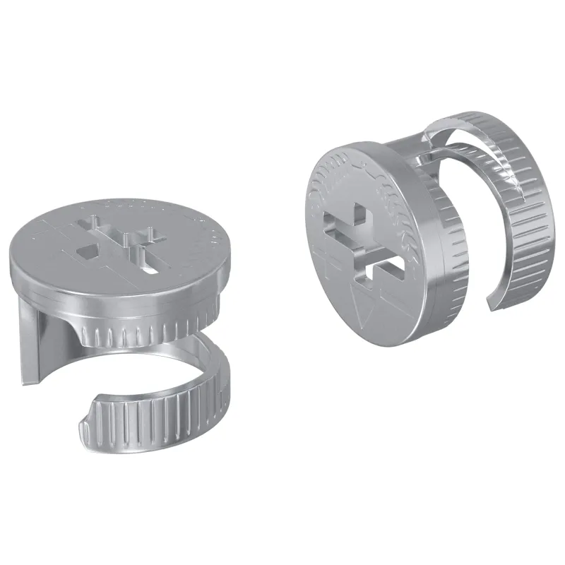 Cam užrakto veržlės 2 pcs Sidabro 12 x 10 mm Metalas