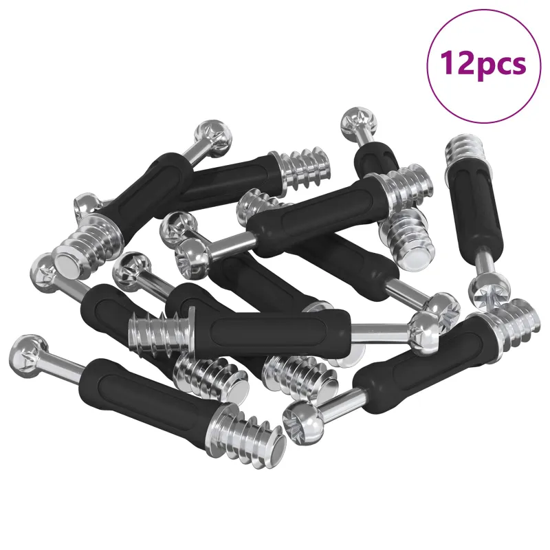 Kamščio varžtas 12 pcs Sidabrinė ir juoda M6 x 40 mm Metalas