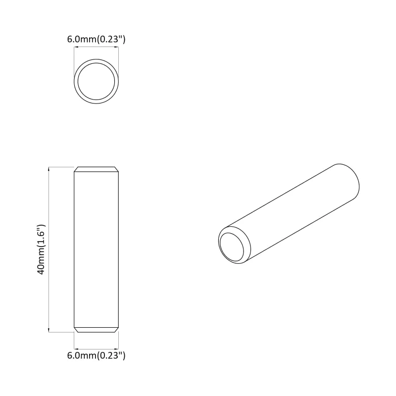 Mediniai kaiščiai 2 pcs Natūrali Ø 6 x 40 mm Kietas medis