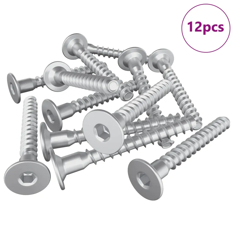 Confirmat varžtai 12 pcs Sidabro Ø5 x 40 mm Metalas