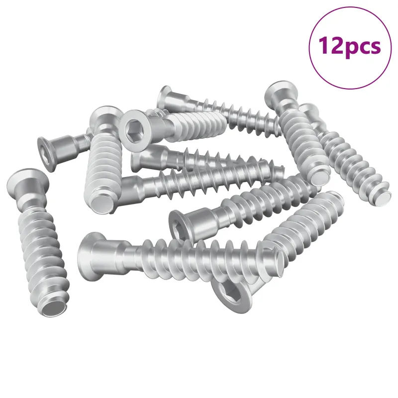 Galvutės varžtas 12 pcs Sidabro M7 x 40 mm Plienas