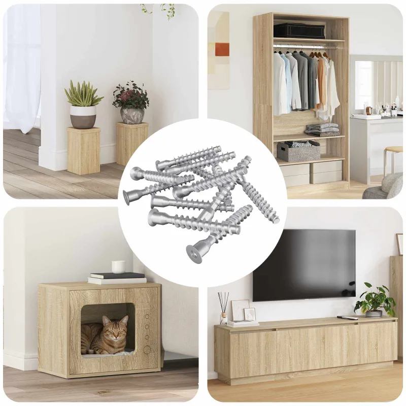 Confirmat varžtai 12 pcs Sidabro Ø7 x 50 mm Metalas