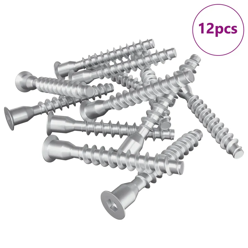 Confirmat varžtai 12 pcs Sidabro Ø7 x 50 mm Metalas