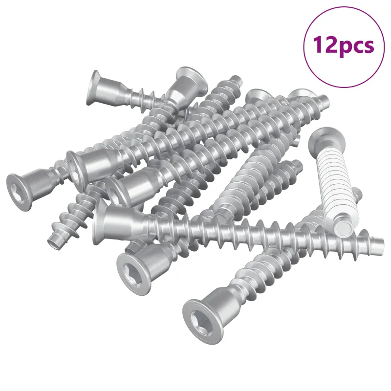 Confirmat varžtai 12 pcs Sidabro Ø7 x 58 mm Metalas