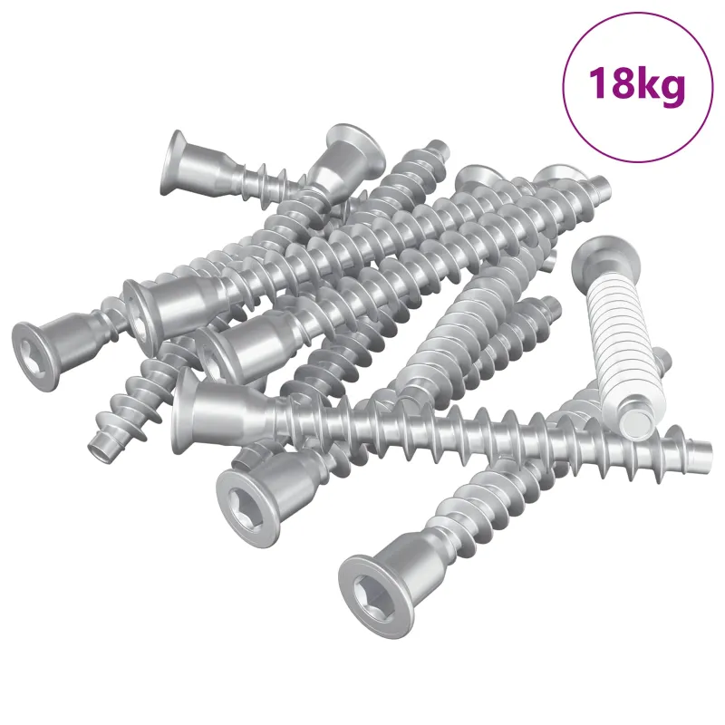Confirmat varžtai 2100 pcs Sidabro Metalas