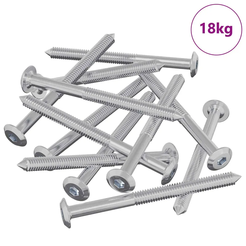 Baldų varžtai 1200 pcs Sidabro Plienas