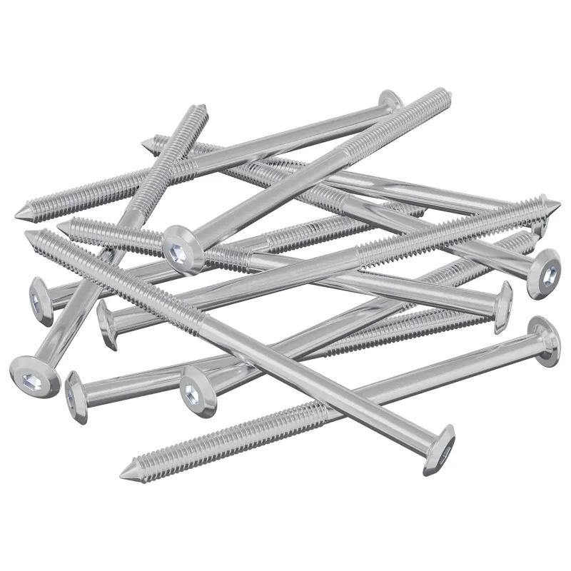 Baldų varžtai 12 pcs Sidabro M6 x 100 mm Plienas