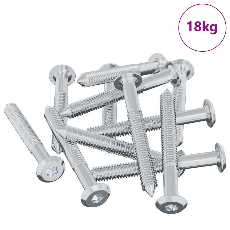 Varžtas 1800 pcs Sidabro M6 x 50 mm Plienas