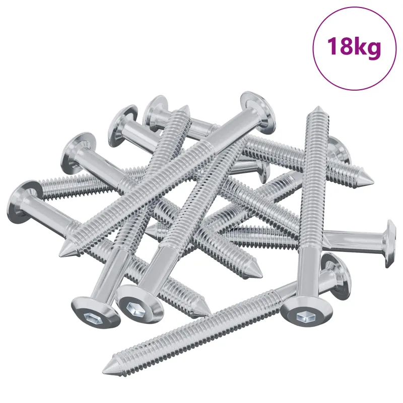 Varžtas 1600 pcs Sidabro M6 x 60 mm Plienas