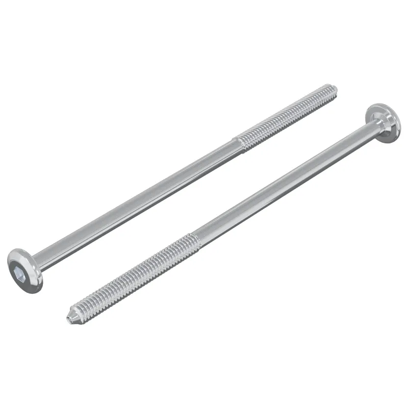 Varžtas 2 pcs Sidabro M6 x 120 mm Plienas