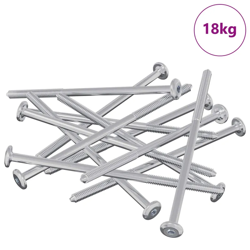 Varžtas 800 pcs Sidabro M6 x 120 mm Plienas