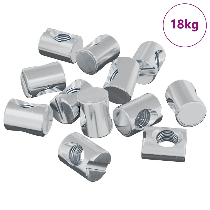 Cilindrinės veržlės 3462 pcs Sidabro M6 x 13 mm Metalas