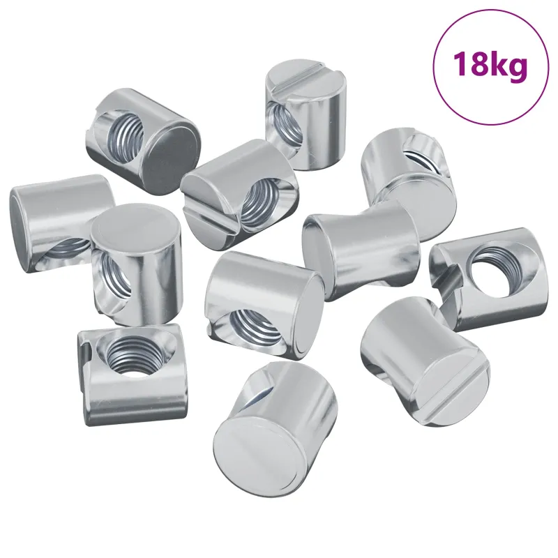 Cilindrinės veržlės 4500 pcs Sidabro M6 x 12 mm Metalas