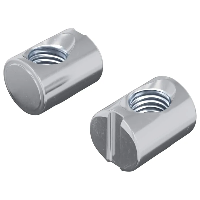 Cilindrinė veržlė 2 pcs Sidabro M6 x 13 mm Geležis