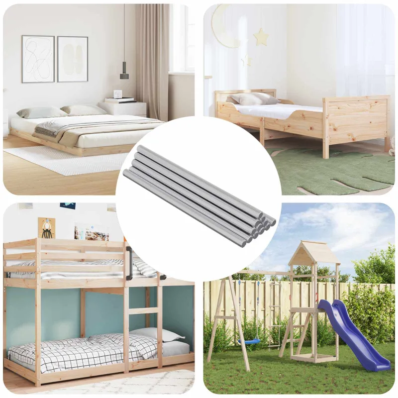 Vijakų strypai 12 pcs Sidabro M6 x 120 mm Metalas