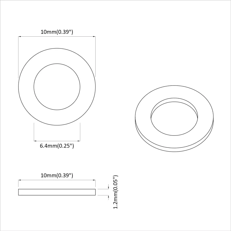 Plovimo įrankiai 2 pcs Sidabro 10 x 10 x 1,2 mm Plienas