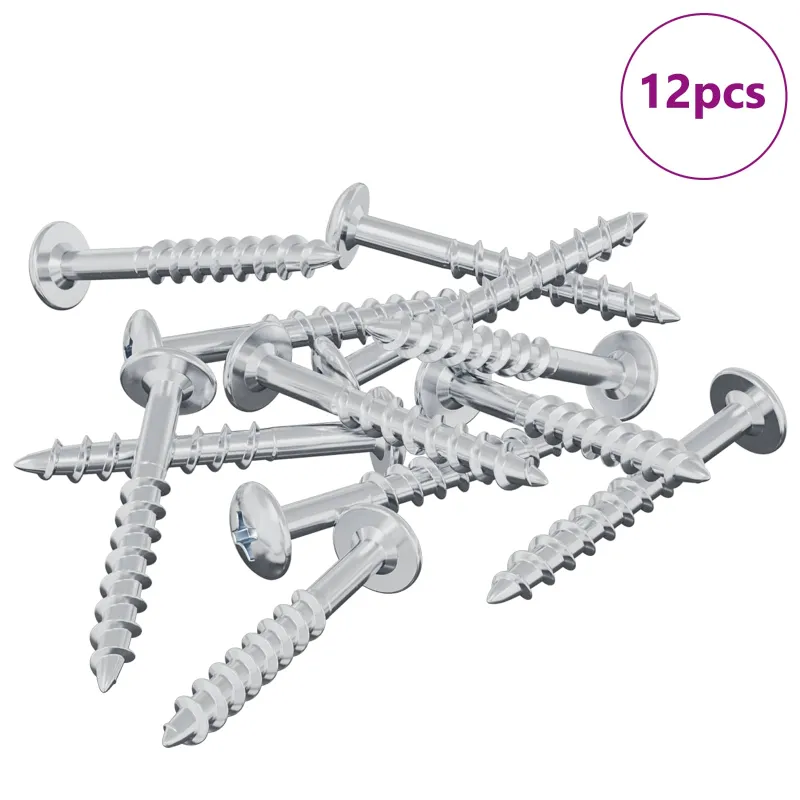 Varžtas 12 pcs Sidabro 9,8 x 35 mm Geležis