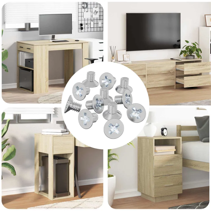 Įsukamo galvutės varžtai 32727 pcs Sidabro Geležis