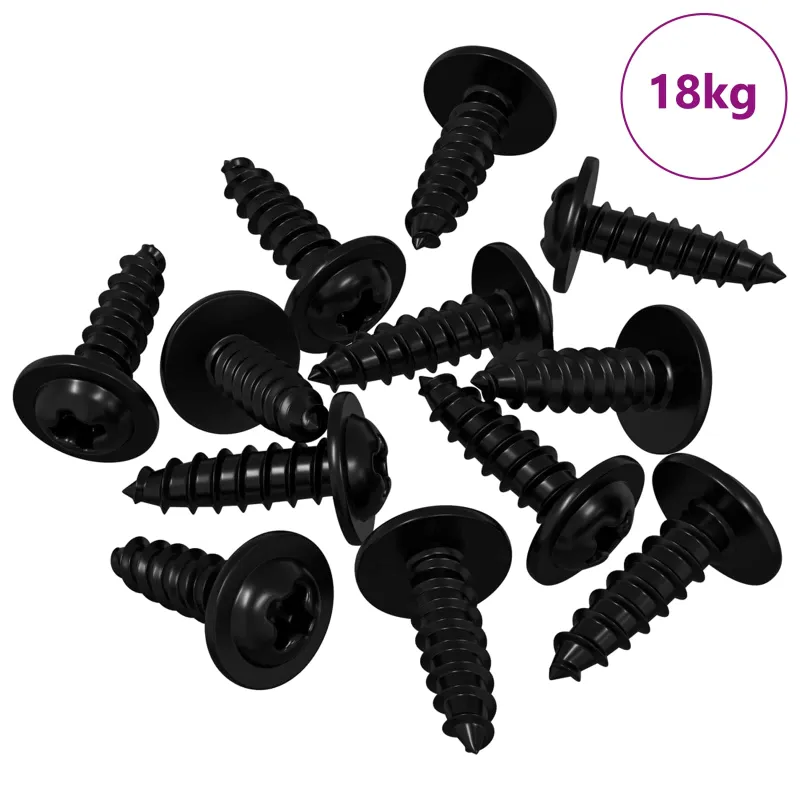 Savarankiškai įsukamas vienas 16364 pcs Juoda 3,5 x 12 mm