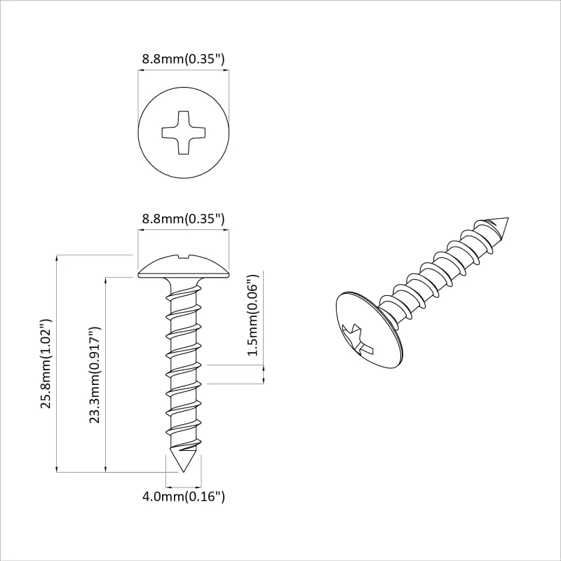 Savarankiškai įsukamas vienas 9231 pcs Cinkuota Plienas