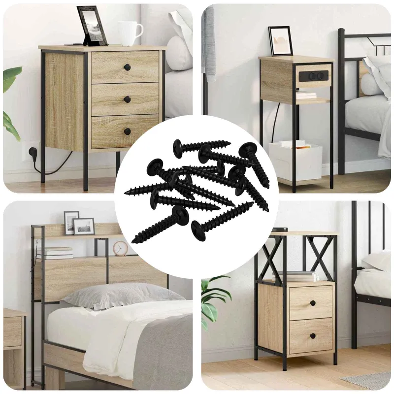 Savarankiškai įsukamas vienas 12 pcs Juoda 4 x 25 mm Plienas