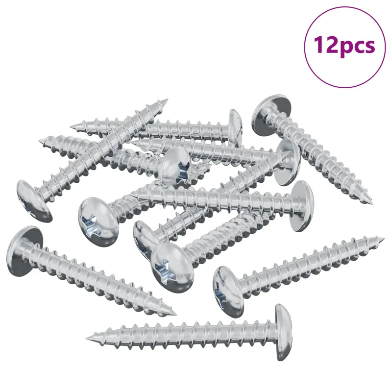 Medinis varžtas 12 pcs Sidabro M4 x 28 mm Geležis