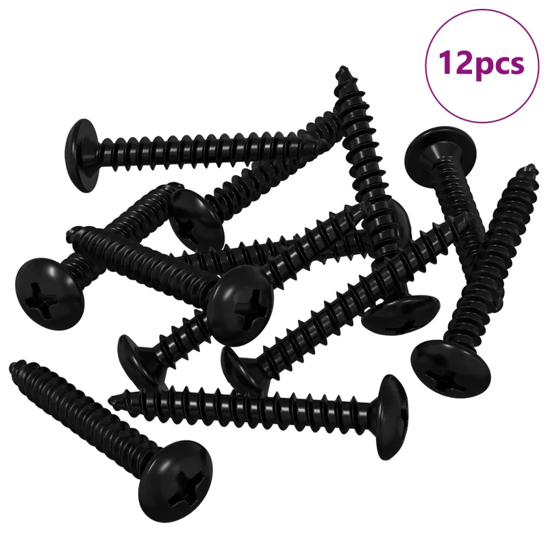 Srieginiai Nagai 12 pcs Juoda M4 x 28 mm Plienas