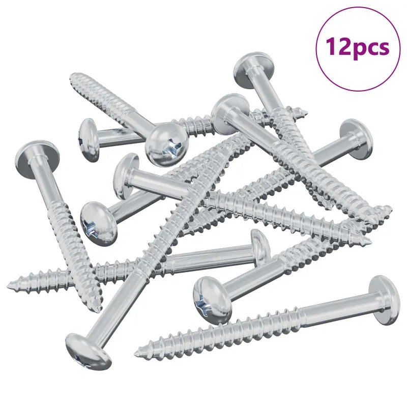 Medinis varžtas 12 pcs Sidabro 9,8 x 53 mm Plienas