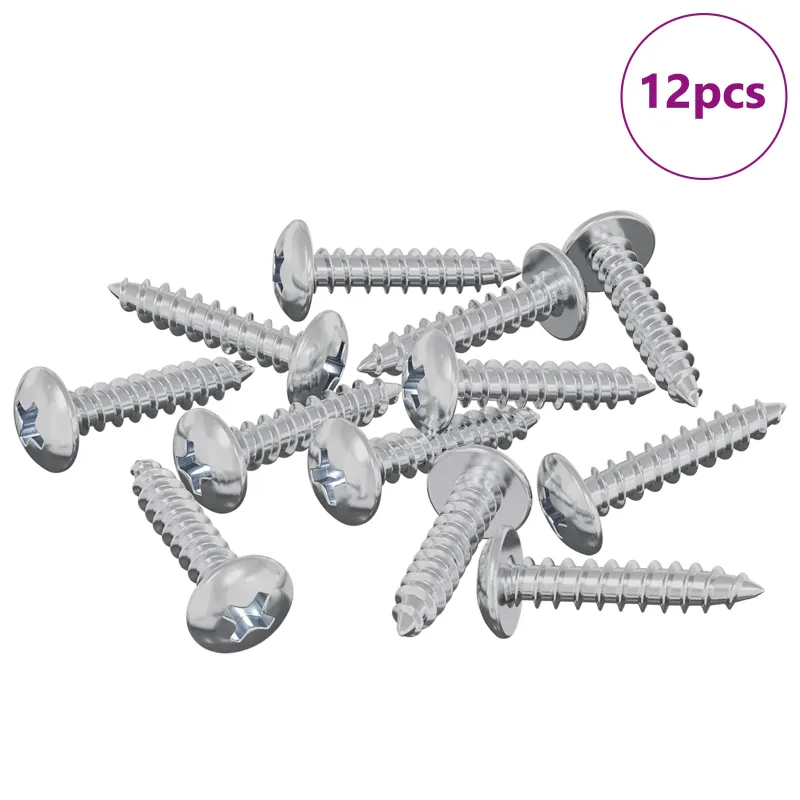 Mediniai varžtai 12 pcs Sidabro M3,5 x 20 mm Plienas