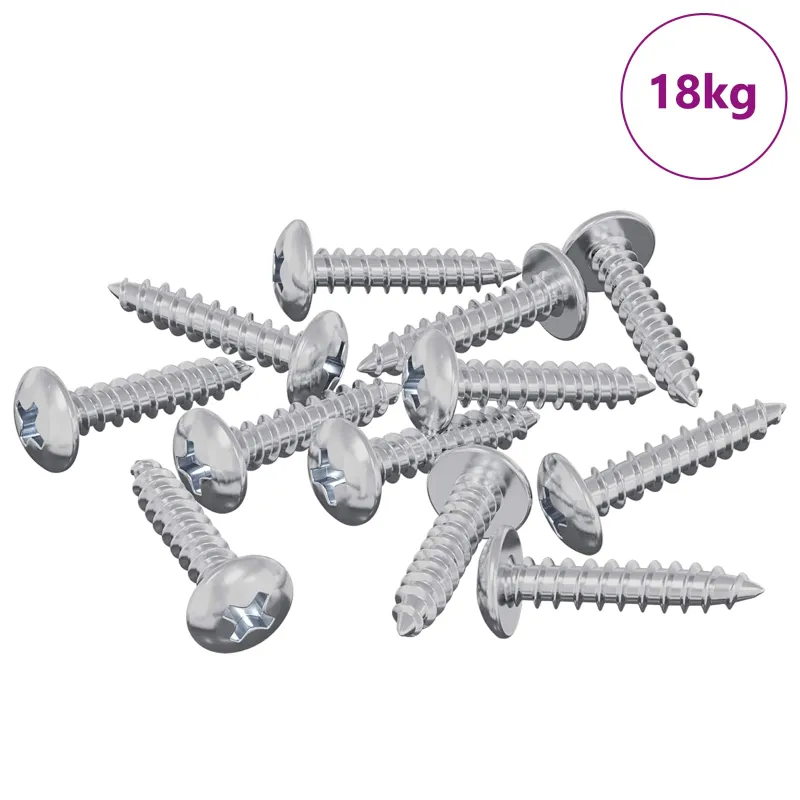 Mediniai varžtai 10976 pcs Sidabro Plienas