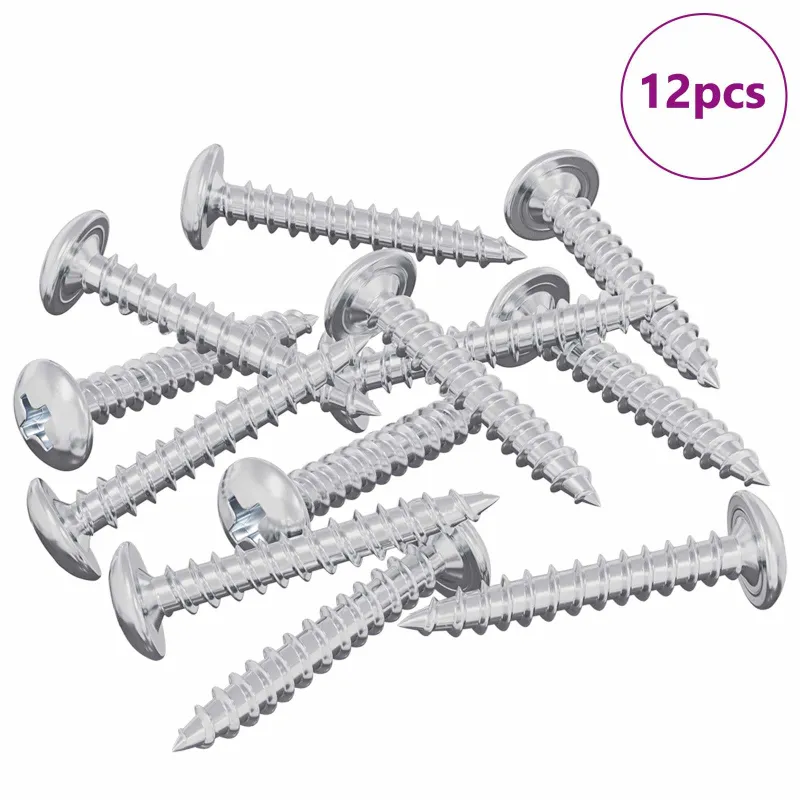 Mediniai varžtai 12 pcs Sidabro M4 x 25 mm Plienas