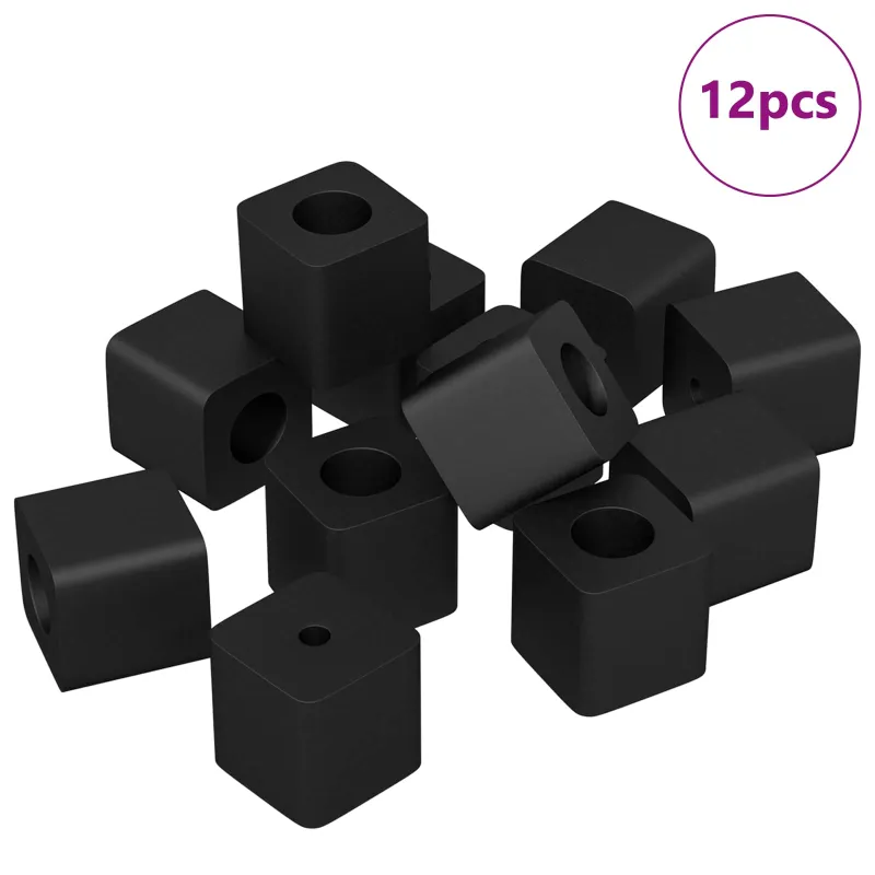 Stalčiaus laikiklis 12 pcs Juoda 15 x 15 x 15mm PP kopolimeras
