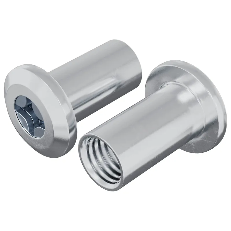 Užrakto veržlė 2 pcs Nikelio M6 x 25 mm Plienas