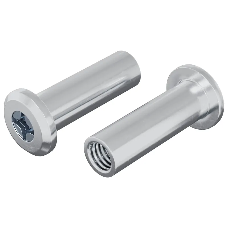 Užrakto veržlė 2 pcs Sidabro M6 x 25 mm Plienas