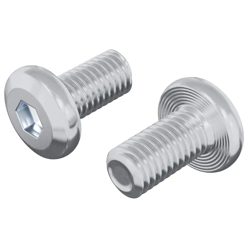 Užrakinimo varžtas Paprastas 2 pcs Sidabro M6 x 12 mm Plienas