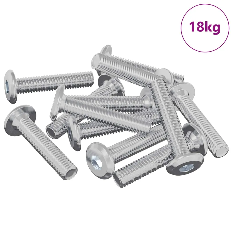 Užrakinimo varžtas Paprastas 2647 pcs Sidabro Plienas