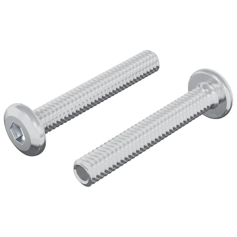 Užrakinimo varžtas Paprastas 2 pcs Sidabro M6 x 35 mm Plienas