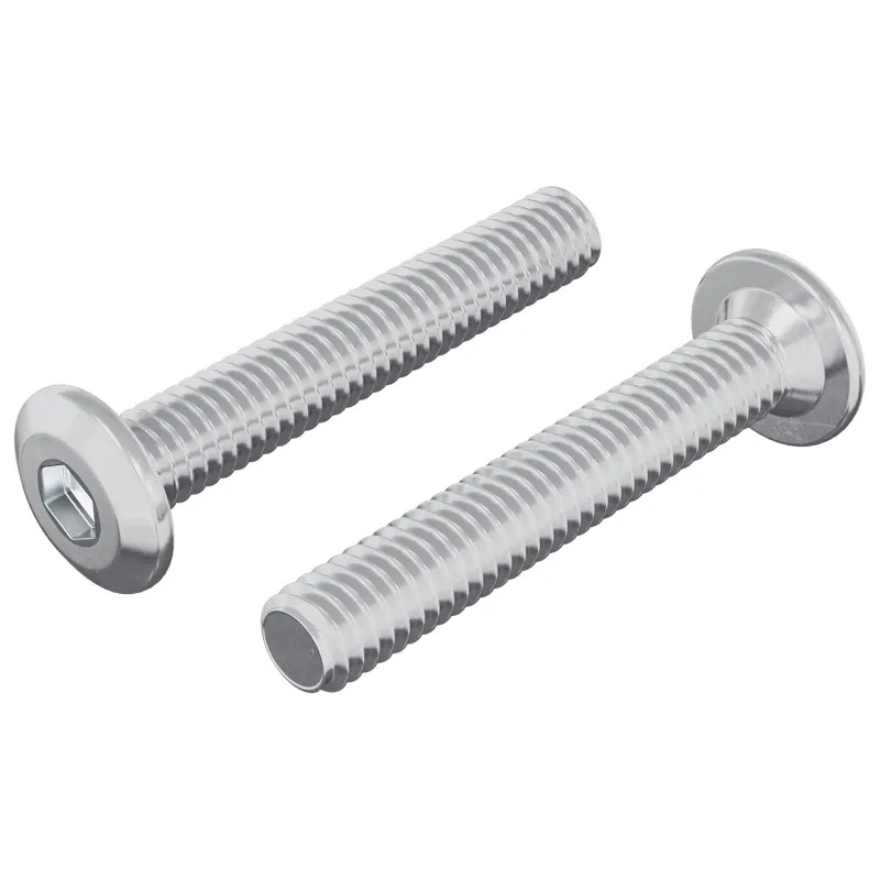 Galvos užrakto varžtas 2 pcs Sidabro M6 x 35 mm Plienas